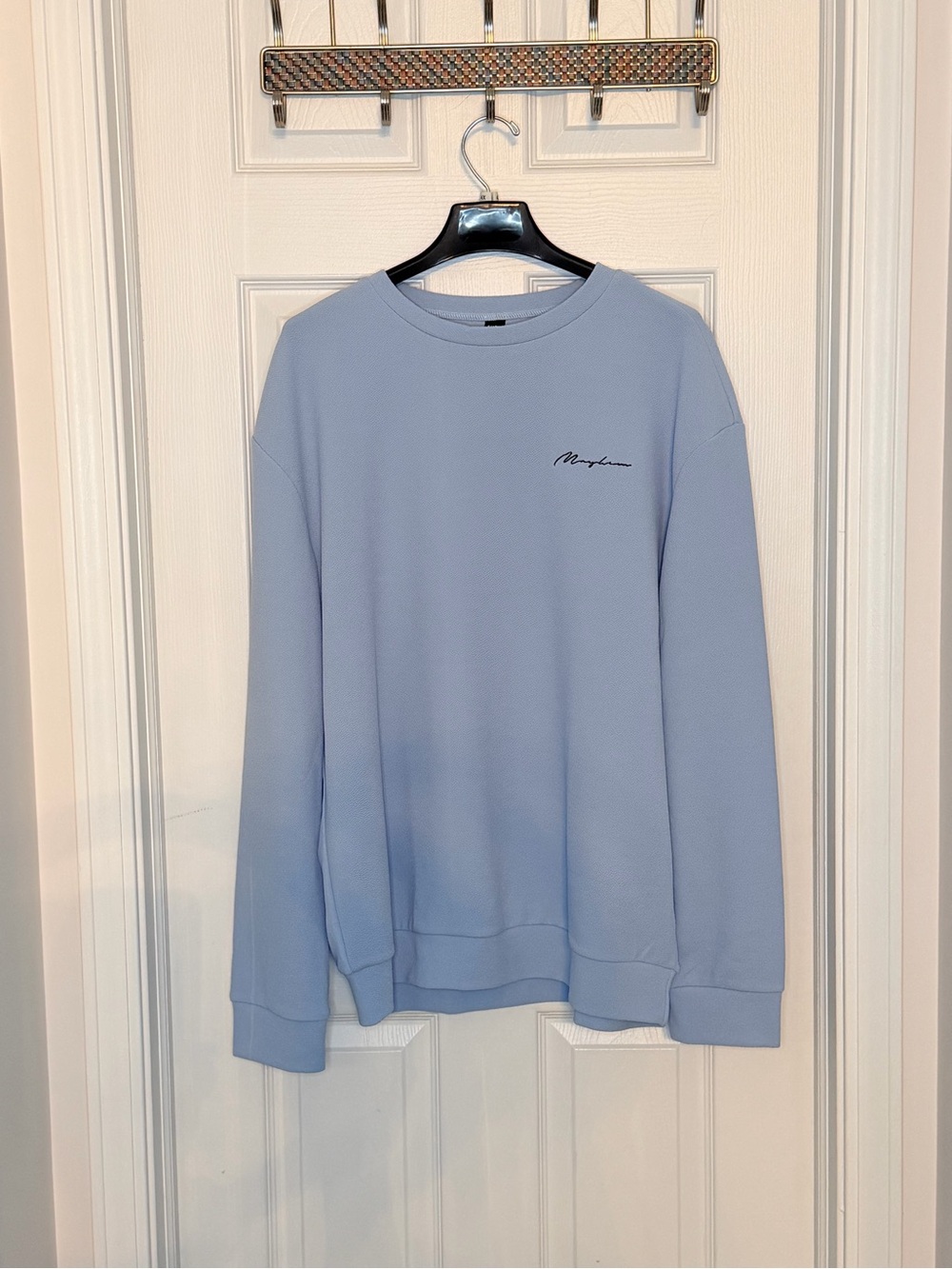 Light Blue Men's Crewneck Sweatshirt